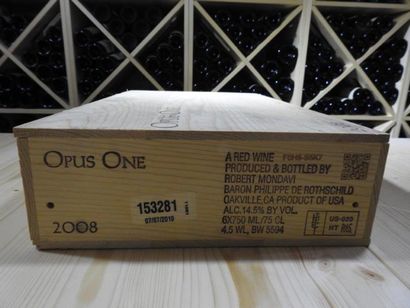 6 B NAPA VALLEY OPUS ONE (Caisse Bois), 2008,...