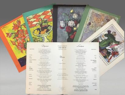 PAQUEBOT France.
6 Menus Première classe...