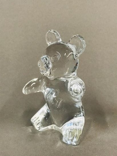 DAUM France.
2 petits sujets en cristal figurant...