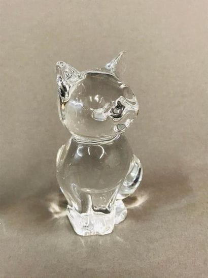 DAUM France.
2 petits sujets en cristal figurant...