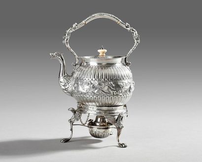 Important et spectaculaire samovar en argent,...