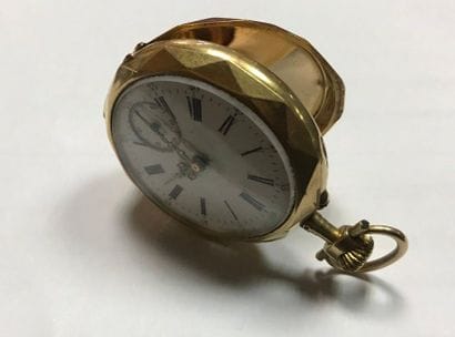 Montre de poche en or 750/°°
Double cadrans,...