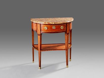 Console de forme demi-lune en placage de...