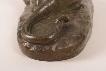 Clovis MASSON (1838-1913)
Jaguar couché
Bronze...