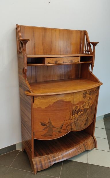 Buffet desserte en bois naturel et bois de...