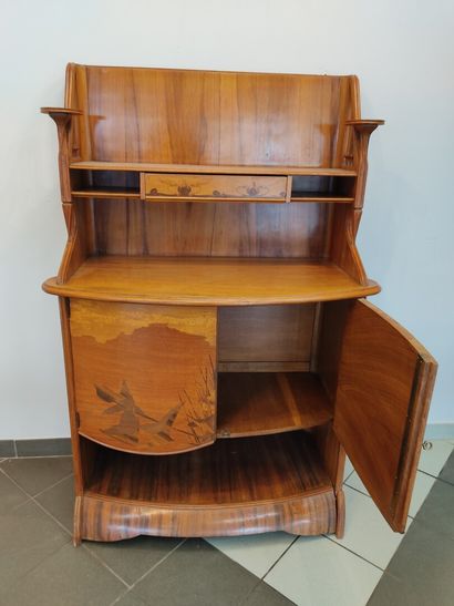 Buffet desserte en bois naturel et bois de...