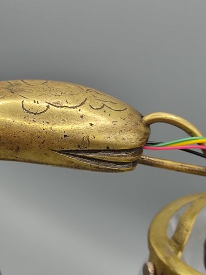Edgar BRANDT (1880-1960), dans le goût de.

Lampe...