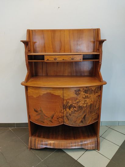 Buffet desserte en bois naturel et bois de...