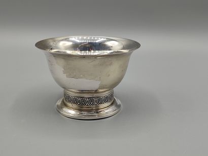 Silver pocket / display stand with a flared...