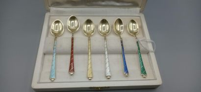 
DENMARK 




Set of 6 Moka spoons in gold...