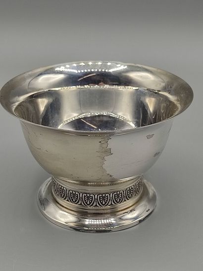 Silver pocket / display stand with a flared...