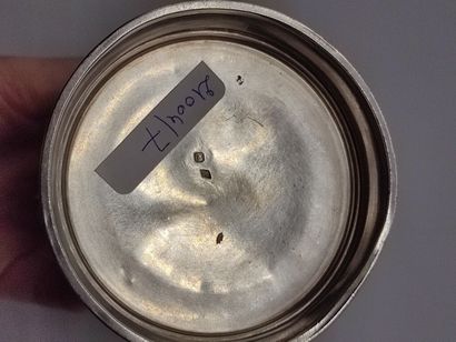Silver milk jug with a handle.

Lid attached...