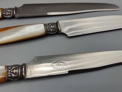 Set of 18 cheese and dessert knives with...