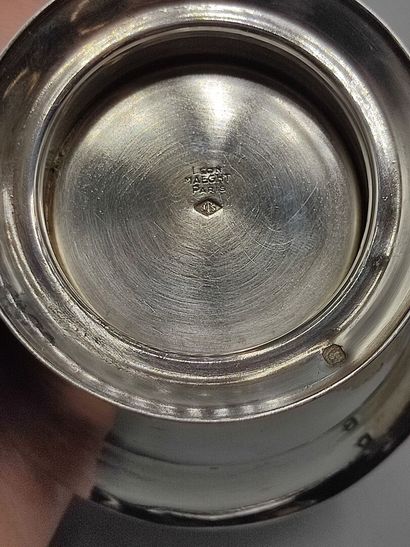 Silver pocket / display stand with a flared...