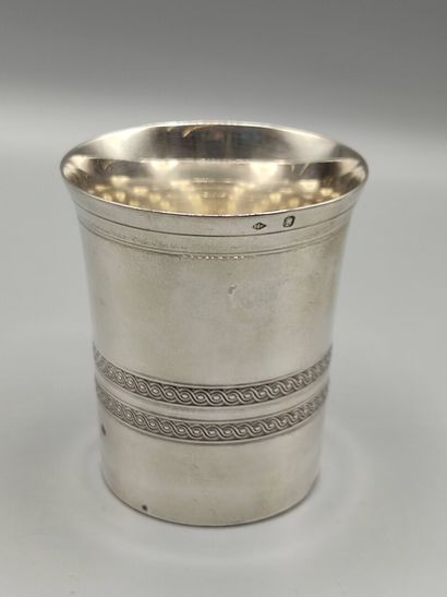 
PUIFORCAT




Silver tumbler with double...