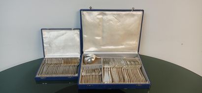 RAVINET DENFERT 

Complete silver household...