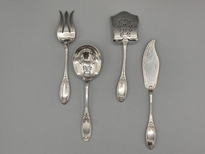 Silver hors d'oeuvres service composed of...