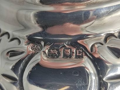 LONDON 1918

Pair of silver torches decorated...