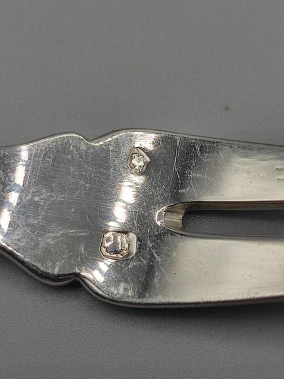 Empire style silver snail fork set (6) with...