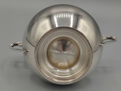 Covered sugar bowl in solid silver of Empire...