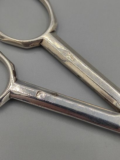 Original silver sugar tongs in the form of...