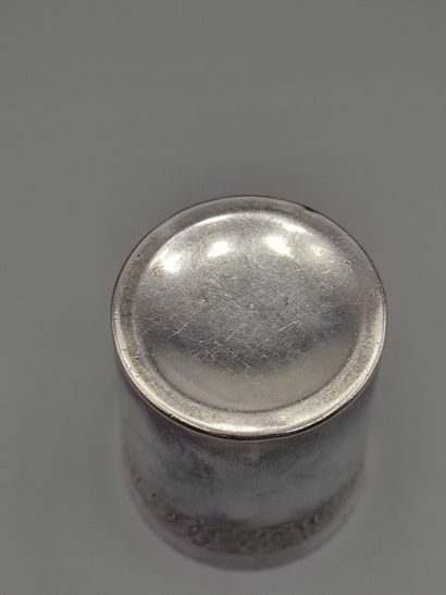 Silver tumbler of plain model. 

Large frieze...