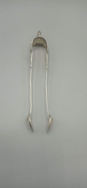 Silver sugar tongs.

Internal parts in vermeil.

Minerve...