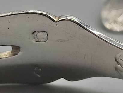 Empire style silver snail fork set (6) with...