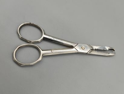 Original silver sugar tongs in the form of...