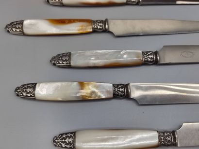 Set of 18 cheese and dessert knives with...