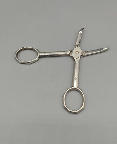 Original silver sugar tongs in the form of...