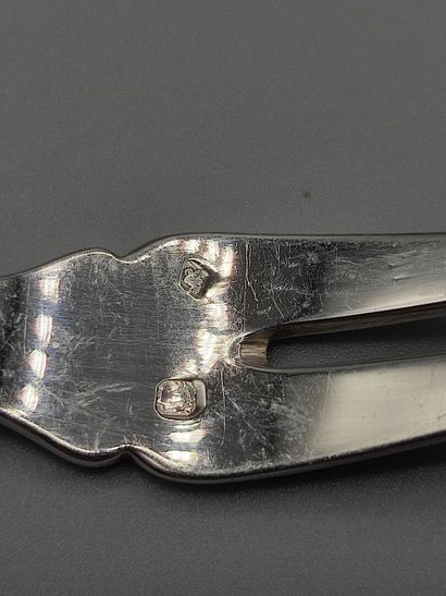 Empire style silver snail fork set (6) with...