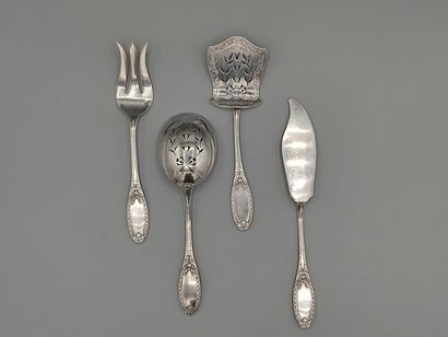 Silver hors d'oeuvres service composed of...