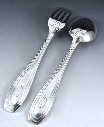 RAVINET DENFERT 

Complete silver household...