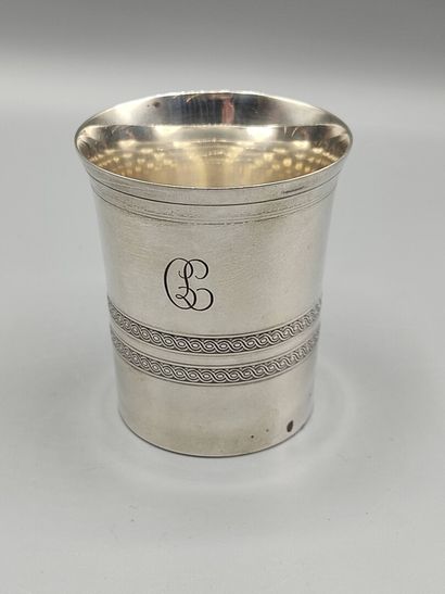 
PUIFORCAT




Silver tumbler with double...