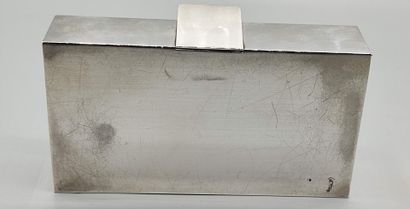 Rectangular box entirely in silver with on...