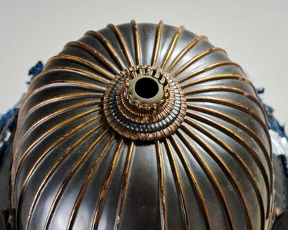 Casque de samouraï suji-bachi kabuto et menpo...