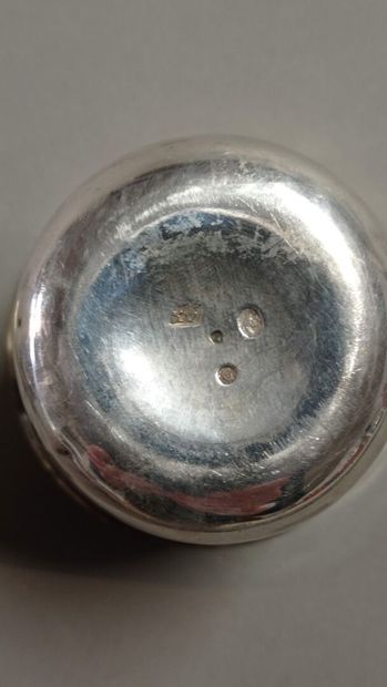 Two timbales which can form pair in silver....