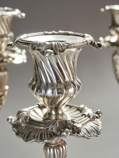 DURAND in Paris.

Pair of important silver...