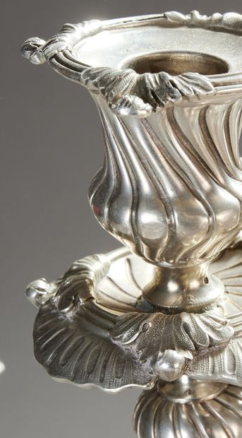 DURAND in Paris.

Pair of important silver...
