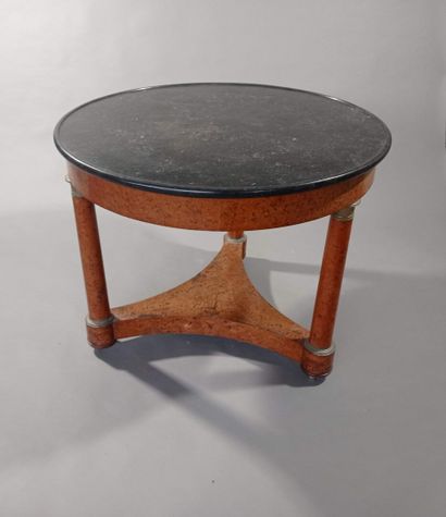Ensemble de salon en bois de loupe et bois...