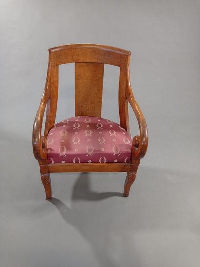 Ensemble de salon en bois de loupe et bois...