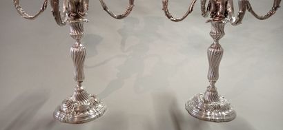 DURAND in Paris.

Pair of important silver...
