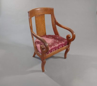 Ensemble de salon en bois de loupe et bois...