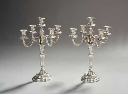 DURAND in Paris.

Pair of important silver...