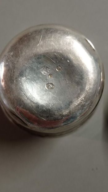 Two timbales which can form pair in silver....
