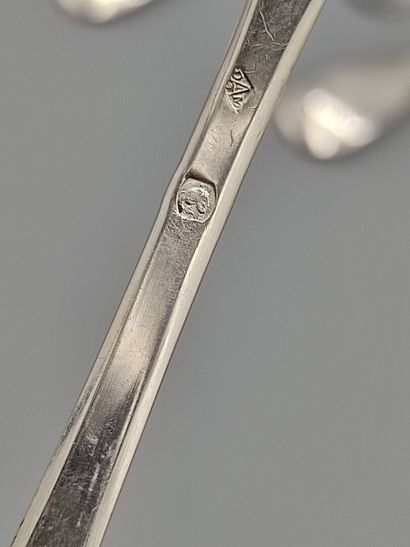 Service of forks (12) with oysters in silver...
