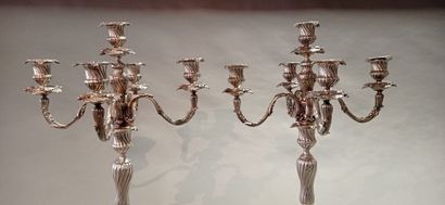 DURAND in Paris.

Pair of important silver...