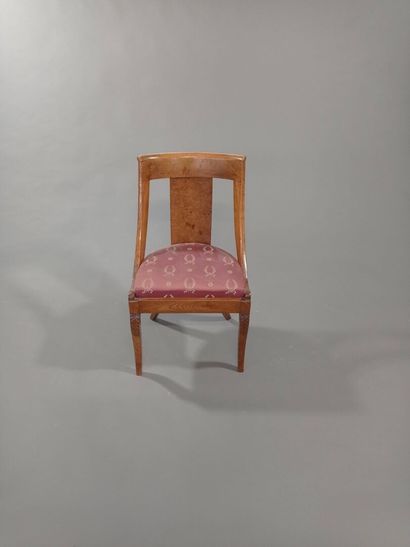 Ensemble de salon en bois de loupe et bois...