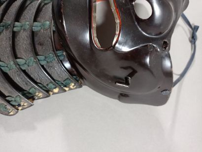 Casque de samouraï suji-bachi kabuto et menpo...